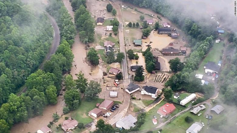 More than 40 people are unaccounted for after severe storms and floods in western Virginia county