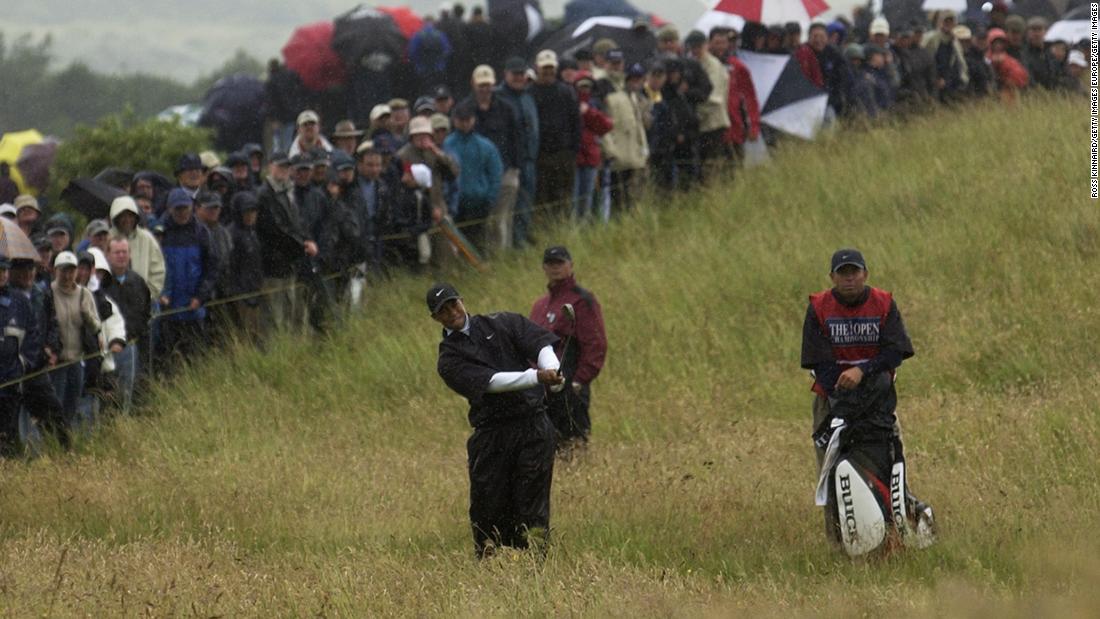 &lt;strong&gt;Tiger Woods swinging (and swinging and swinging) in the rain, 2002 -- &lt;/strong&gt;On a fair day at the Open, life is good. But when it gets wet and wild, the major is a different beast. Woods, who at the time was the reigning Masters and US Open winner, was aiming for a Grand Slam when he arrived at Muirfield in 2002. Then came the rain. In the third round, the world&#39;s greatest golfer endured one of the most torrid days of his career, carding an &lt;a href=&quot;http://edition.cnn.com/TRANSCRIPTS/0207/20/cst.15.html&quot; target=&quot;_blank&quot;&gt;81&lt;/a&gt; to leave him six over par for the tournament. It was the worst score of his professional career, but he was still able to find the funny side of a bad day, holing his first birdie of the round on the 17th and &lt;a href=&quot;https://www.espn.co.uk/golf/theopen/story/_/id/9466803/tiger-woods-recalls-dreadful-third-round-open-muirfield-2002-golf&quot; target=&quot;_blank&quot;&gt;bowing to the crowd&lt;/a&gt;. 