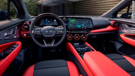 The interior of the Chevrolet Blazer EV SS will be available with two-tone designs.