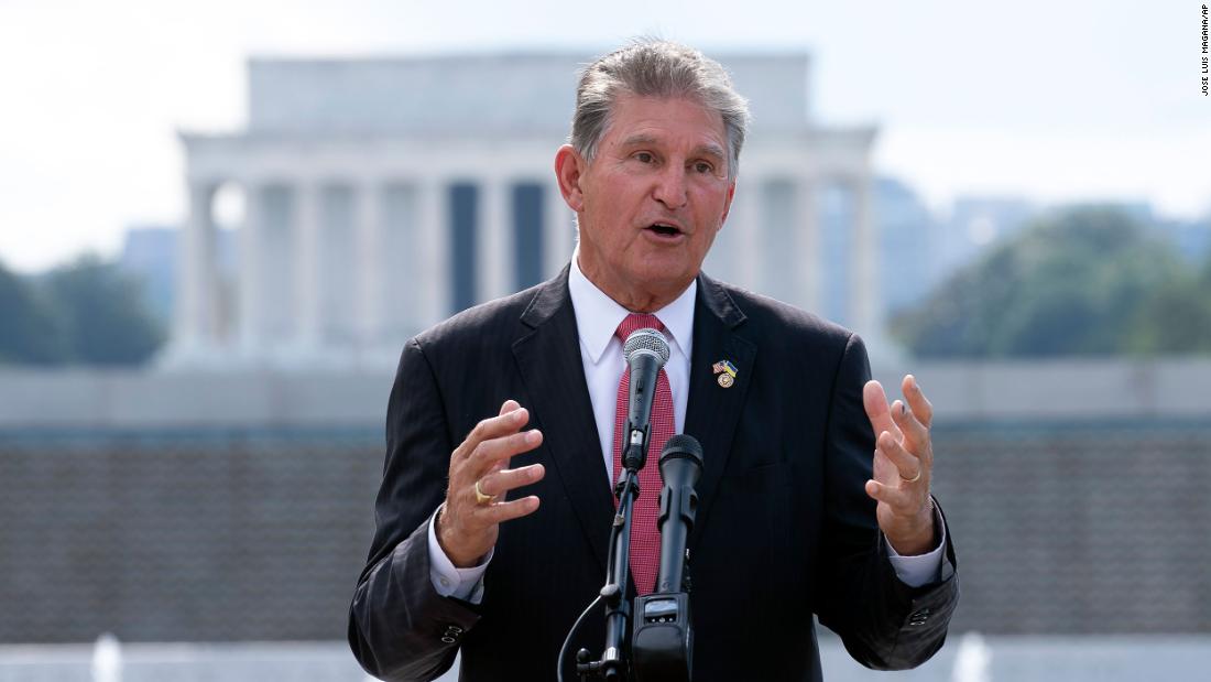 Manchin won't support climate or tax provisions in Democrats' economic bill