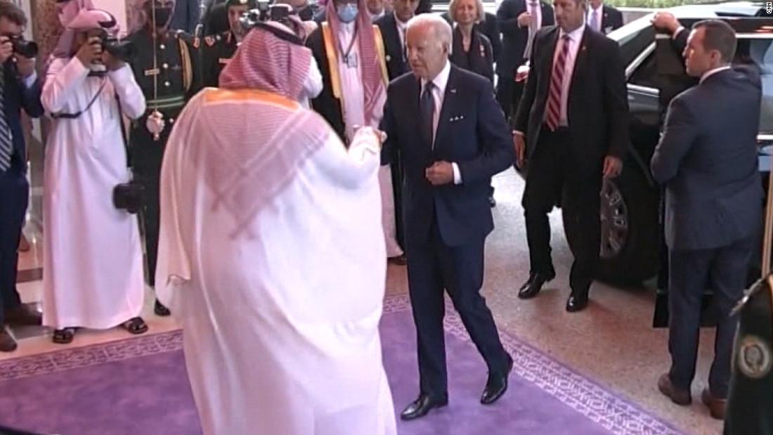 See how Biden and the Saudi Arabian Crown Prince greet each other  – CNN Video