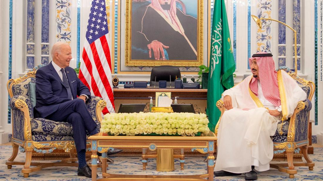 Biden meets with Saudi King Salman at the palace on Friday. But given the King&#39;s deteriorating health, the working session was conducted by the Crown Prince.