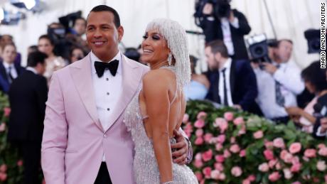 Jennifer Lopez and Alex Rodriguez attend the Metropolitan Museum of Art Costume Institute Gala in New York on May 6, 2019.