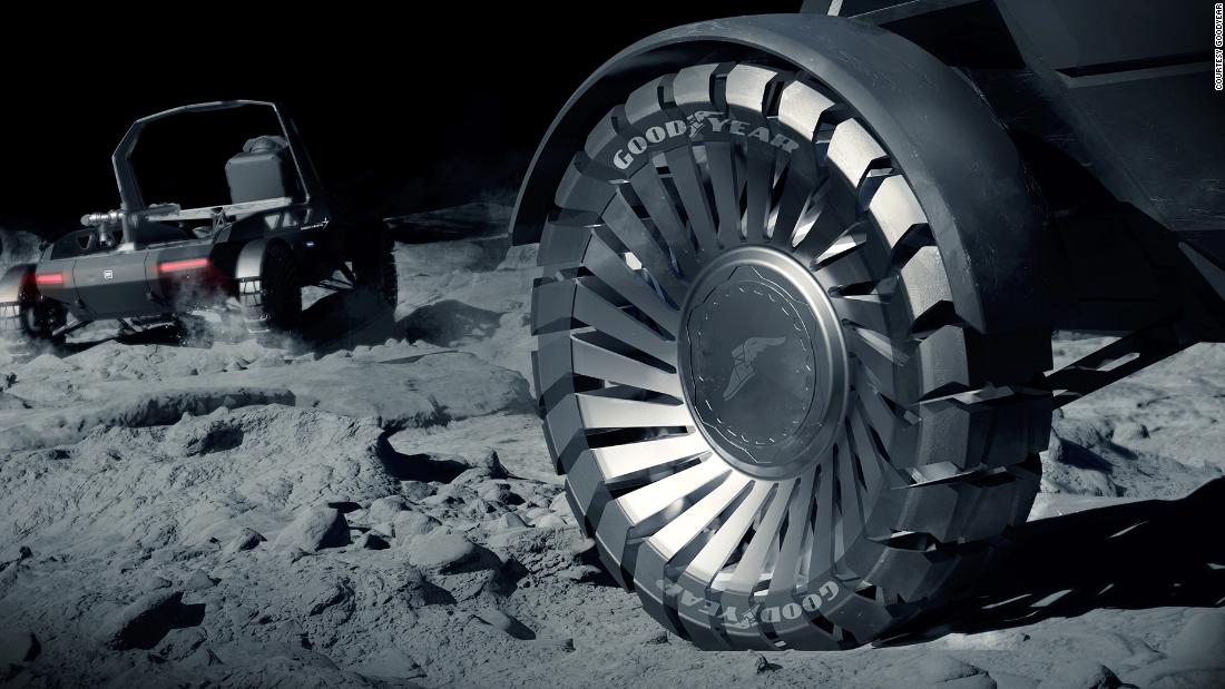 First on CNN: Goodyear developing airless metal tires for GM's moon buggy