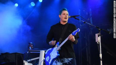 Jack White performs at the Glastonbury Festival near the village of Pilton in Somerset, England on 26 June. 