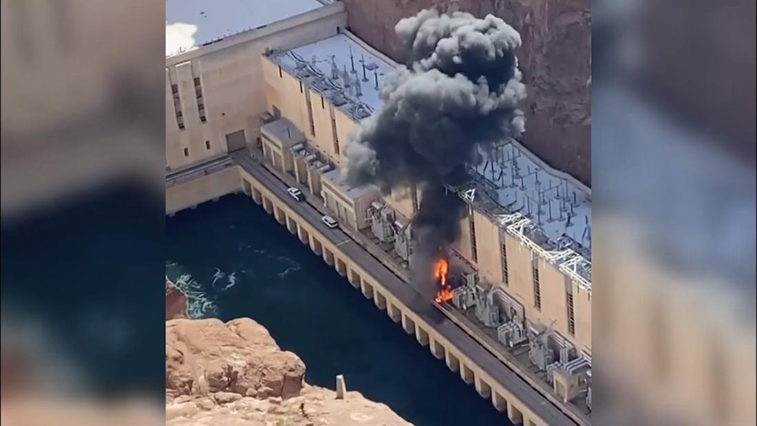 See flames erupt at the Hoover Dam after a transformer exploded – CNN Video