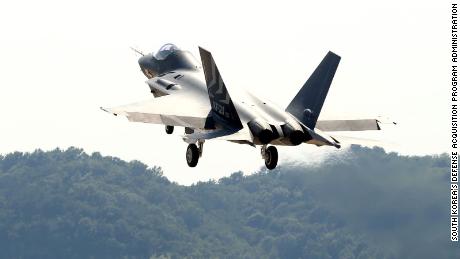 A South Korean KF-21 fighter jet made its first flight from an air base in the southern part of the country on Tuesday.