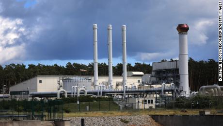 The gas receiving compressor station of the Nord Stream 1 natural gas pipeline in Lubmin, Germany, on July 11.