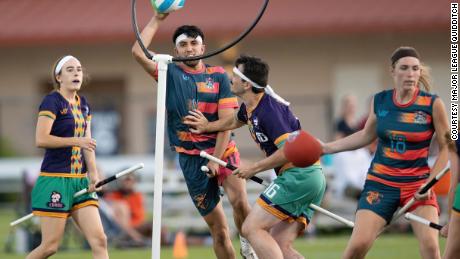 The San Antonio Soldados and New Orleans Curse play a game of quidditch, which will now be known as quadball.