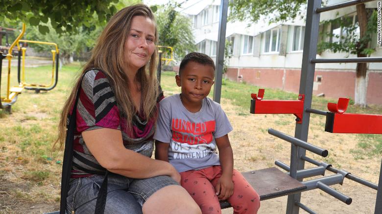 Natasha and her son have found refuge in Moldova. 