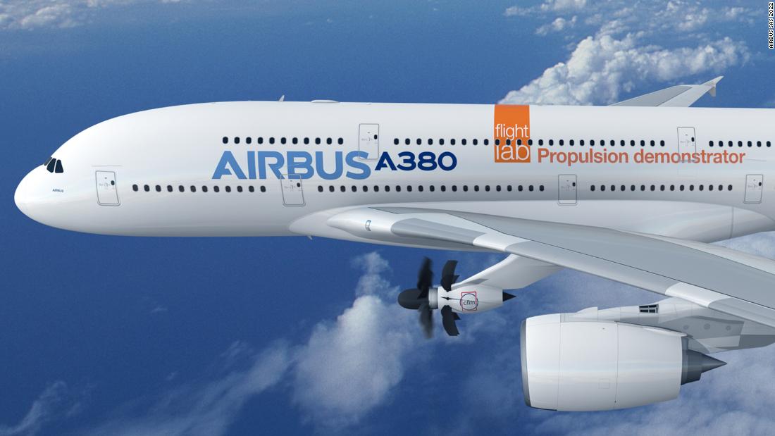 220720152021 a380pgt super tease A380 superjumbo to test experimental open fan motor