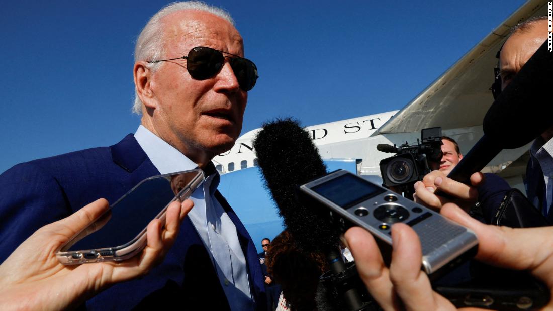 Biden speaks to the press as he arrives at Joint Base Andrews in Maryland in July 2022. The following morning, White House press secretary Karine Jean-Pierre said &lt;a href=&quot;https://www.cnn.com/2022/07/21/politics/joe-biden-covid-19/index.html&quot; target=&quot;_blank&quot;&gt;the President had tested positive for Covid-19&lt;/a&gt;.