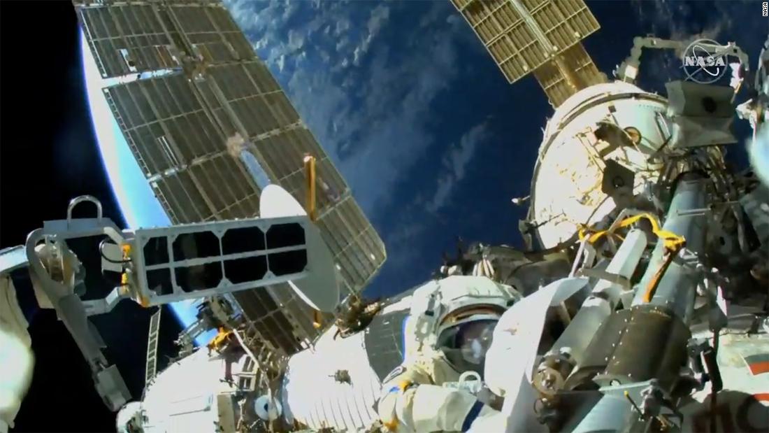 Russian and European astronauts conduct rare joint spacewalk – CNN