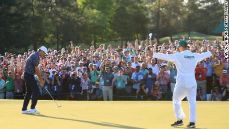 Cannon captured the moment Scotty Sheffler scores to win the Augusta Masters in April.