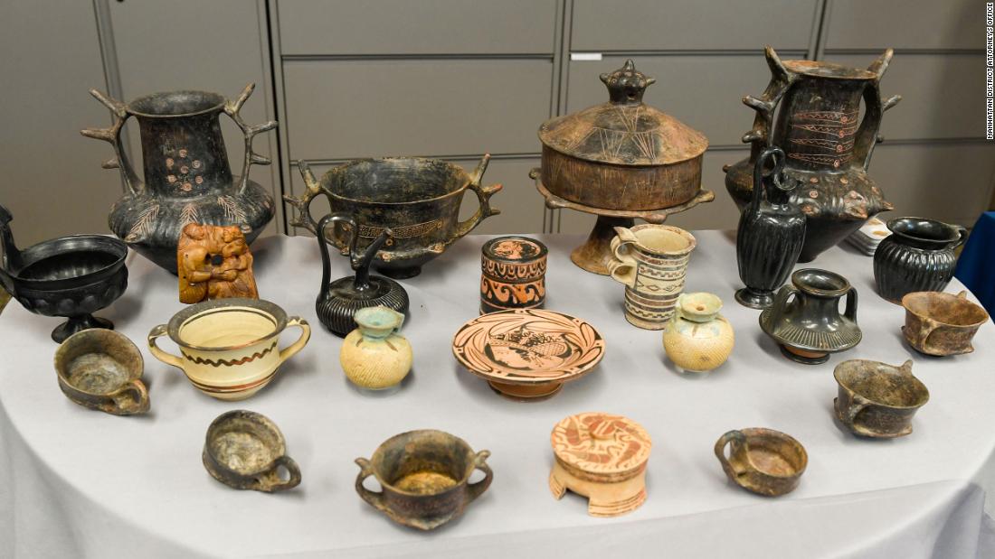 Ancient artifacts seized from US billionaire among 142 looted items returned to Italy