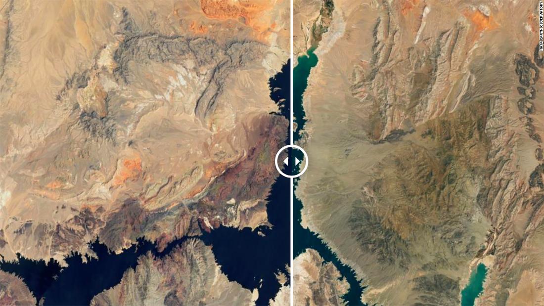 NASA releases new Lake Mead satellite images, shows dramatic water loss since 2000