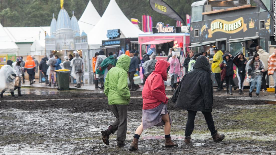 Australia's largest music festival sinks into the mud forcing first day cancellation