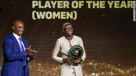 Asisat Oshoala has won Player of the Year for a record fifth time.