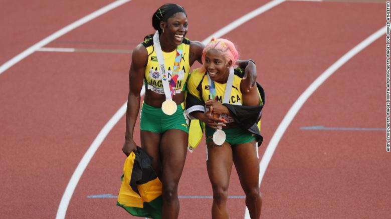 Shericka Jackson and Noah Lyles both smash 200m sprint records at World Championships