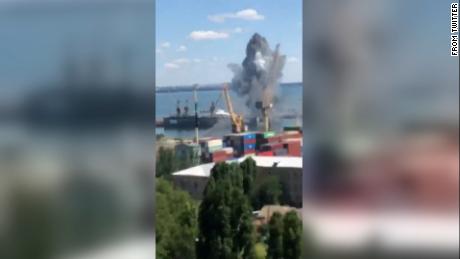 Outrage as Russian missiles strike Odesa port one day after grain export deal agreed