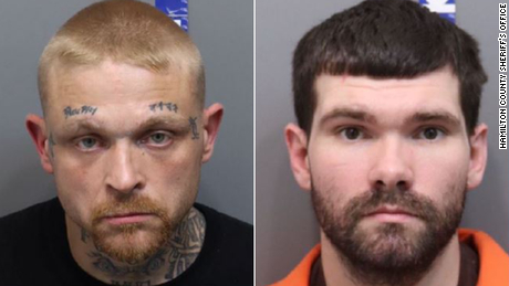 Justin Lynn Conner, left, and Trevor Lynn Hall are two of the four inmates who escaped from Silverdale Detention Center in Chattanooga early Saturday, July 23, 2022.