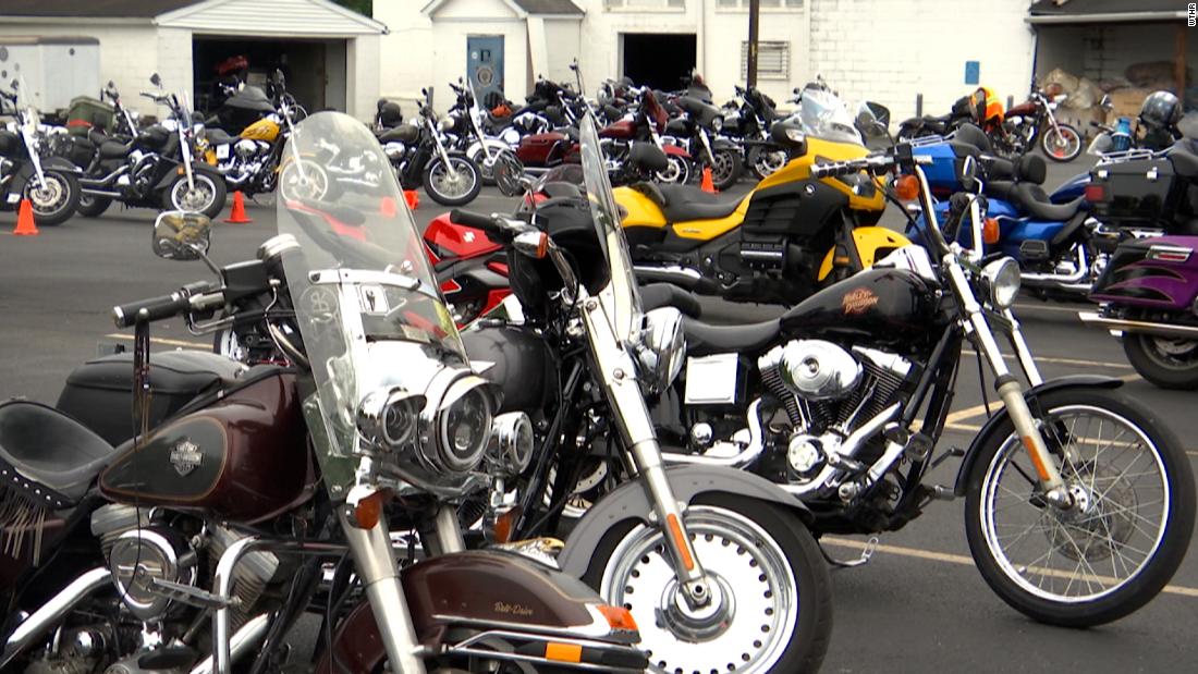 A chain-reaction motorcycle crash leaves 6 people injured during the Helping Heroes Freedom Ride