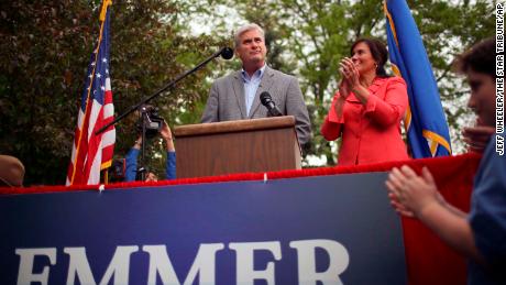 Tom Emmer, with his wife, Jacquie, at a campaign event in 2013. 