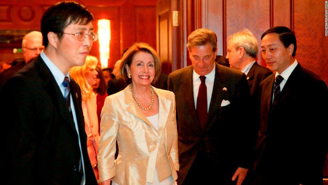 Pelosi arrives in Shanghai, China, for a meeting with Liu Yungeng, chairman of Shanghai&#39;s Municipal People&#39;s Congress, in May 2009.