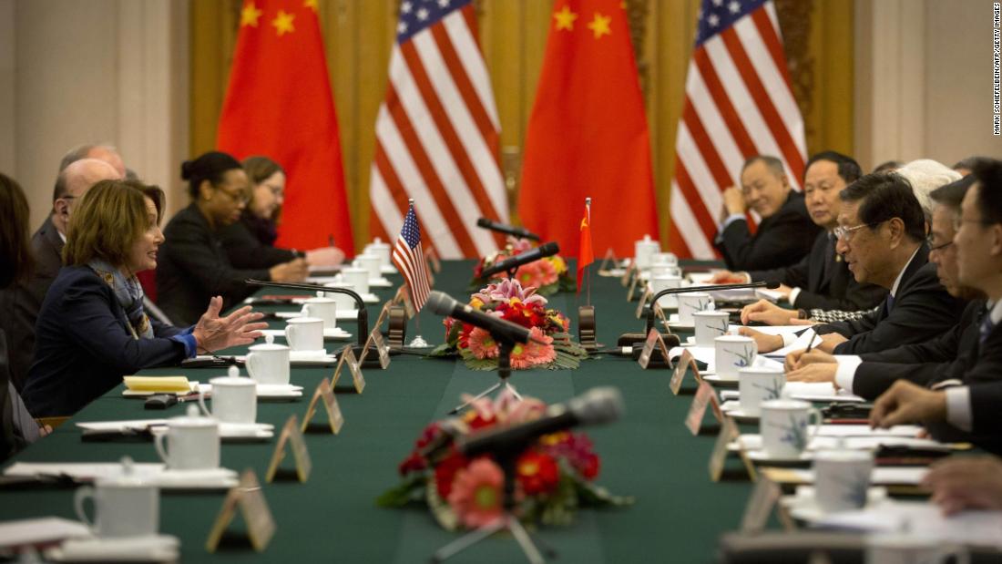 Pelosi and Zhang speak during their bilateral meeting in November 2015.