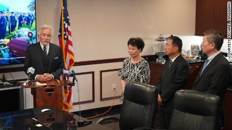 Photos from the Tuesday press conference of the family who has filed the lawsuit.