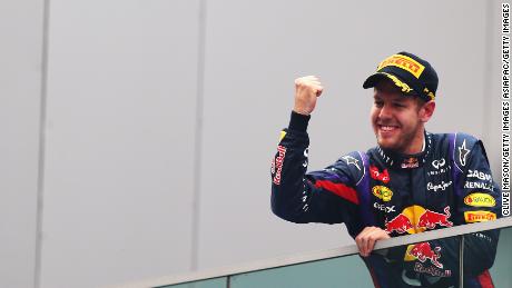 Vettel won four world championship titles with Red Bull. 