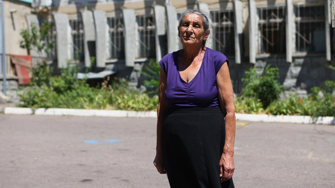 Lida Kalyshinko says the facilities in the Chisinau refugee shelter are not suitable for her disabled granddaughter.