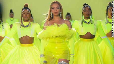 Some critics say the backlash surrounding Beyoncé (pictured during the telecast of the 94th annual Academy Awards) and Lizzo&#39;s lyrics shows a double standard for Black female artists -- and doesn&#39;t take cultural context into consideration.