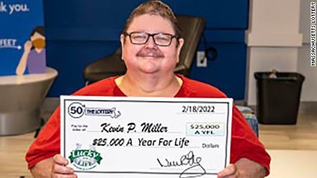 Kevin Miller previously won $1 million in the Massachusetts State Lottery.
