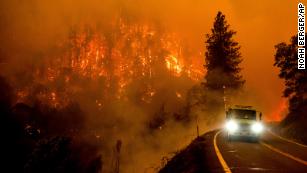 Northern California wildfire exacerbated by weather, causing significant growth