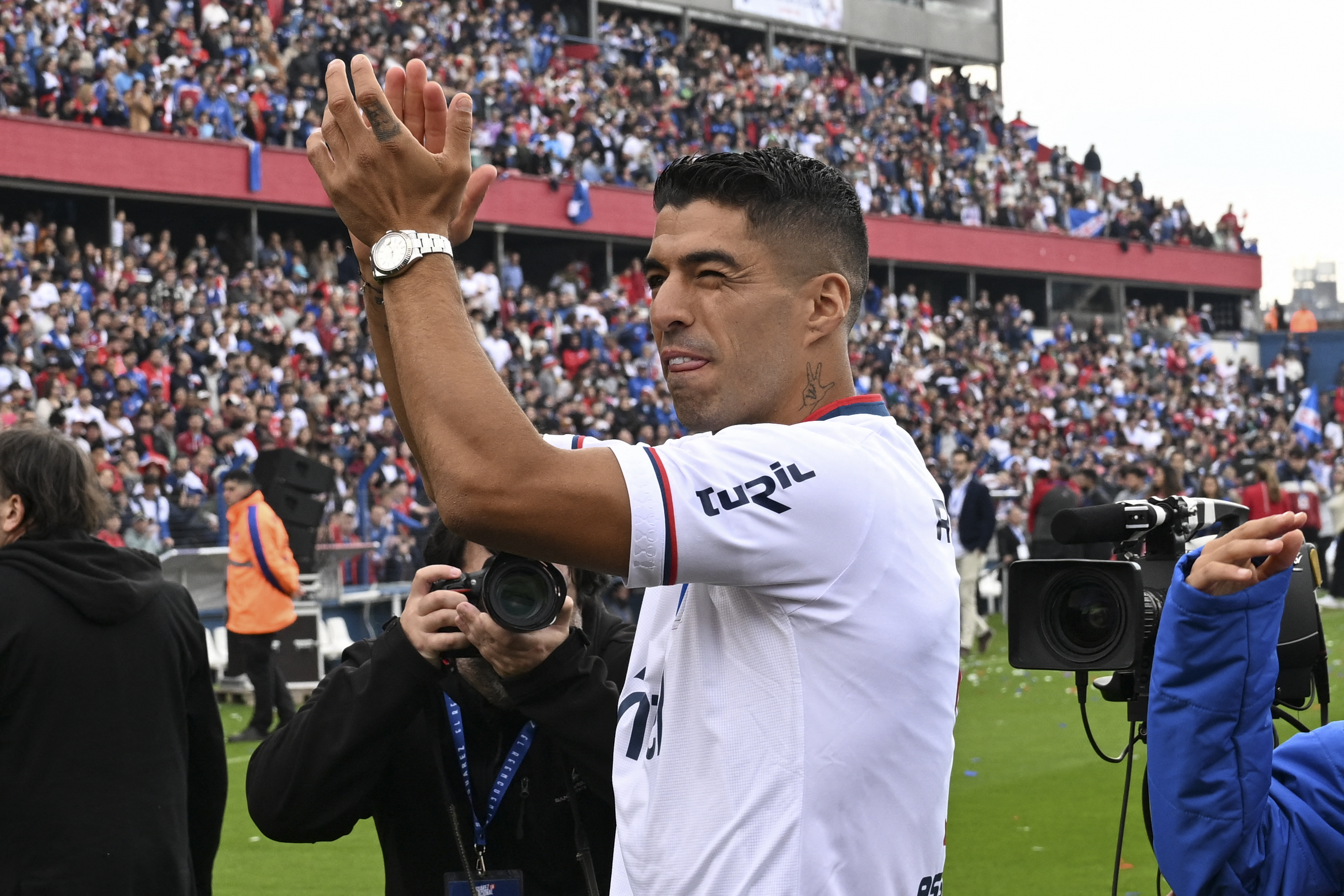 Montevideo, Uruguay. 31st July, 2022. Luis Suarez during his presentation  on the occasion of his return to Club Nacional de Fútbol. Credit: Gianni  Schiaffarino/dpa/Alamy Live News Stock Photo - Alamy