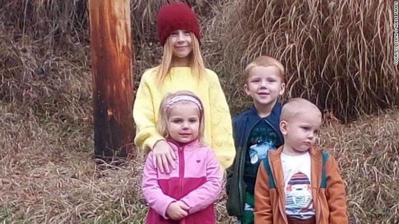 This photo shows four siblings from Knott County, Kentucky, who died in last week&#39;s flooding. Running clockwise, beginning in the top left, it shows Madison, 8; Riley Jr., 6; Chance, 2; and Nevaeh, 4. 