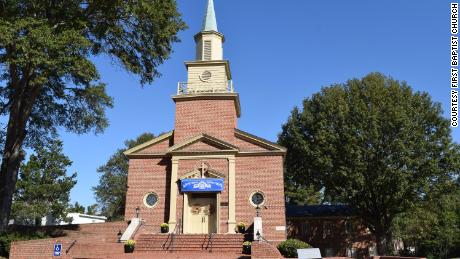 Williamsburg's historic First Baptist Church, present day.