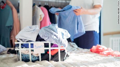 When cleaning your closet, donate clothes you likely won&#39;t wear again but are still in decent shape. 
