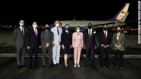 US House Speaker Nancy Pelosi landed in Taiwan Tuesday night (local).