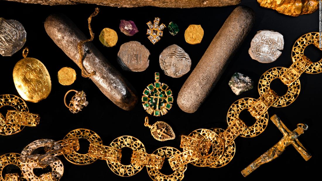 Hoard of priceless treasures recovered from 350-year-old Spanish shipwreck
