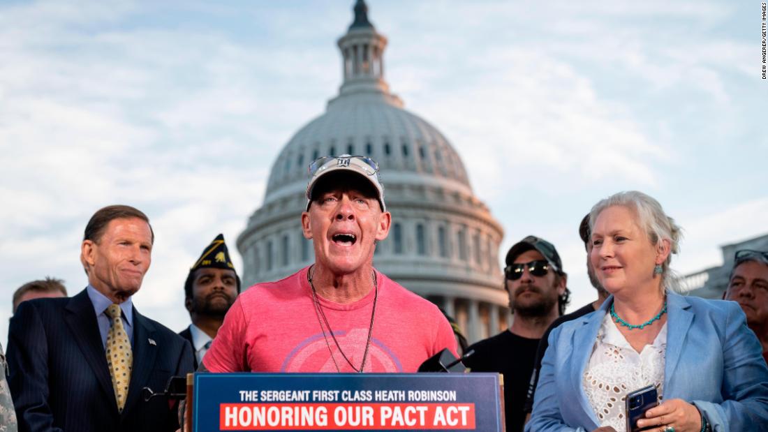 ‘If you don’t speak up, you’re not listened to’: US army veteran reflects on passing of landmark burn pits bill – CNN Video