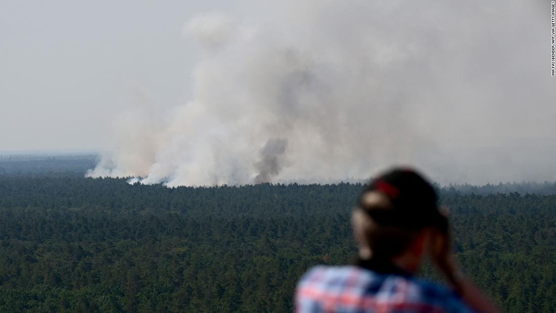 Fire breaks out in Berlin forest after blast at bomb disposal site