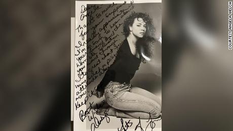 After the shooting, Angela Welch received a surprising package from Mariah Carey that included the singer&#39;s self-titled album, an autographed photo and a note of sympathy.