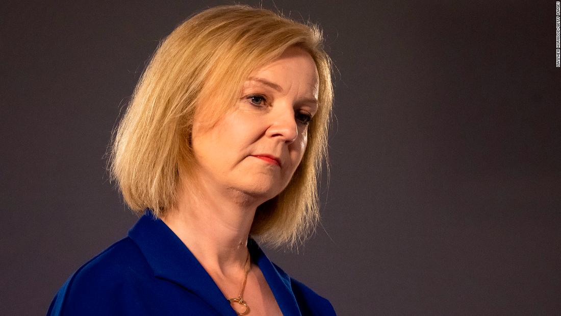 UK Foreign Secretary Liz Truss listens during a Conservative party membership hustings at the All Nations Centre on August 3, 2022 in Cardiff, Wales. 