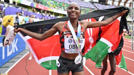 Obiri won a silver medal in the 10,000 meters at last month&#39;s World Athletics Championships in Oregon.