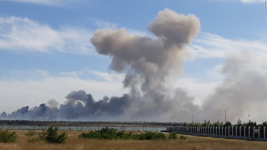 Explosions rock area of Russian airbase in Crimea