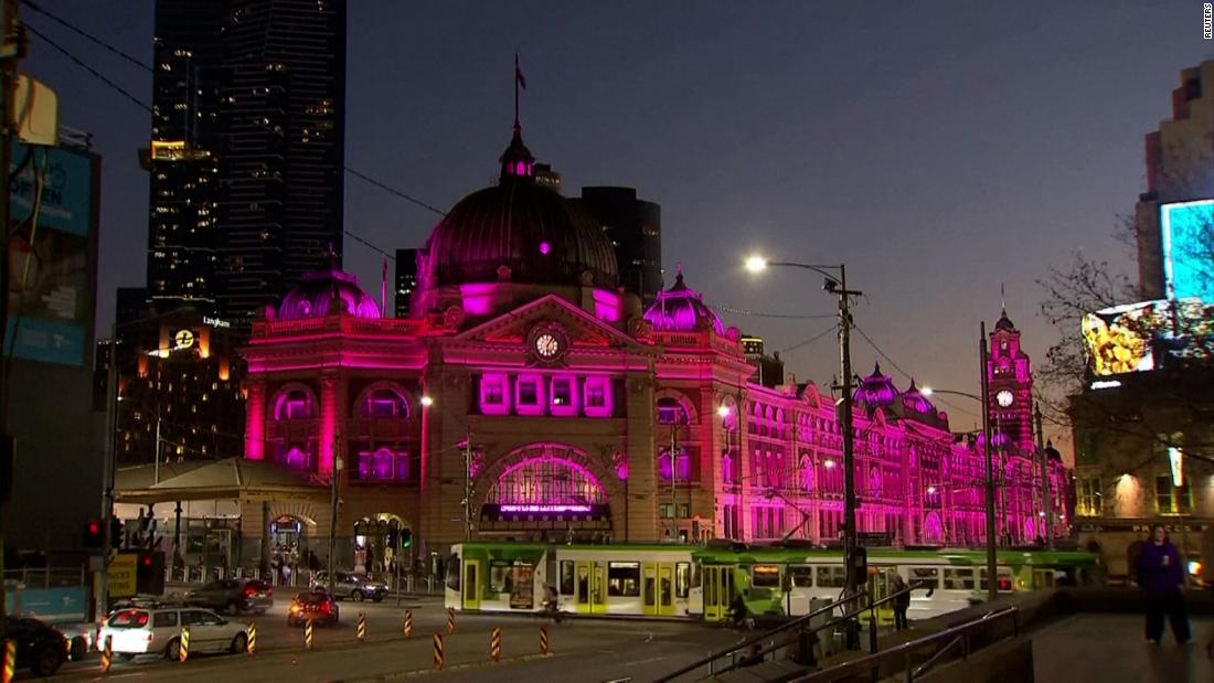 Australian landmarks glow pink to honor Olivia Newton-John