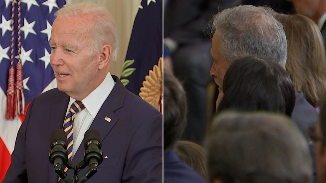 ‘We owe you big’: See how Biden honored Jon Stewart before signing bill – CNN Video