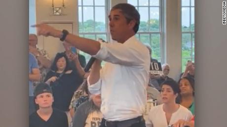'Not funny to me': O'Rourke curses at heckler over guns